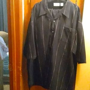 Men's suite black pin stripe